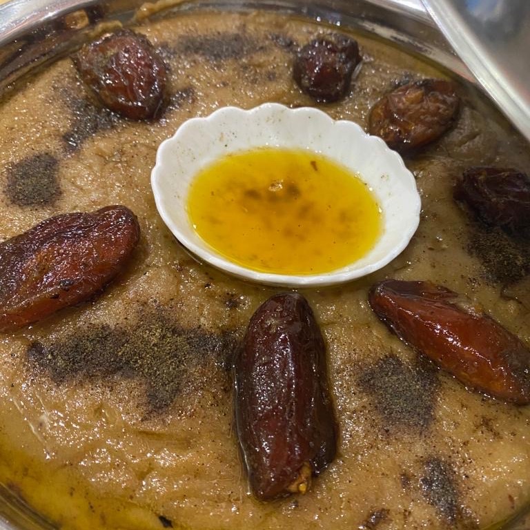 عصيدة وسط المحلى