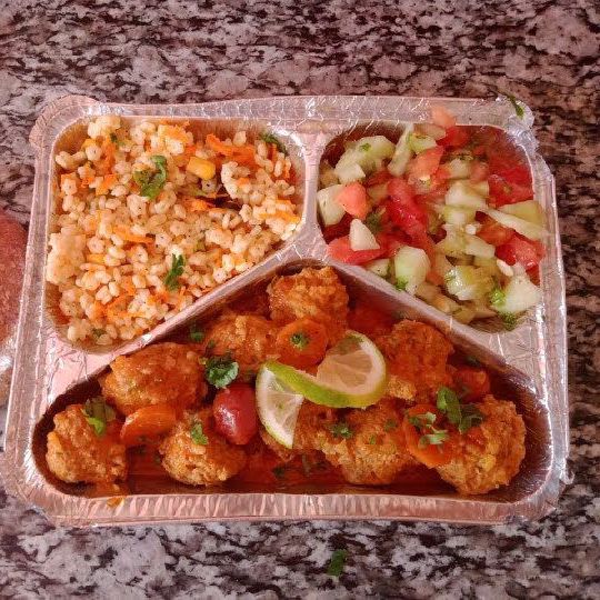 وجبة كفتة سمك السردين+سلاطة مغربية+سلاطة معجنات(ليوم الثلاتاء) طلب الوجبة ب24 ساعة قبل