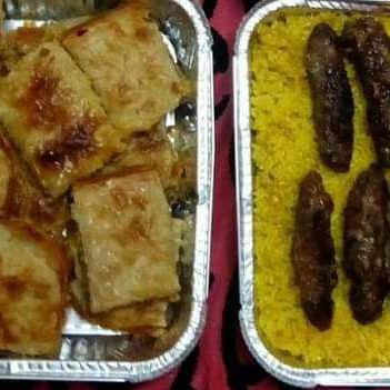 ارز بسمتي وكفته مشويه وصانيه جلاش باللحمه المفرومه