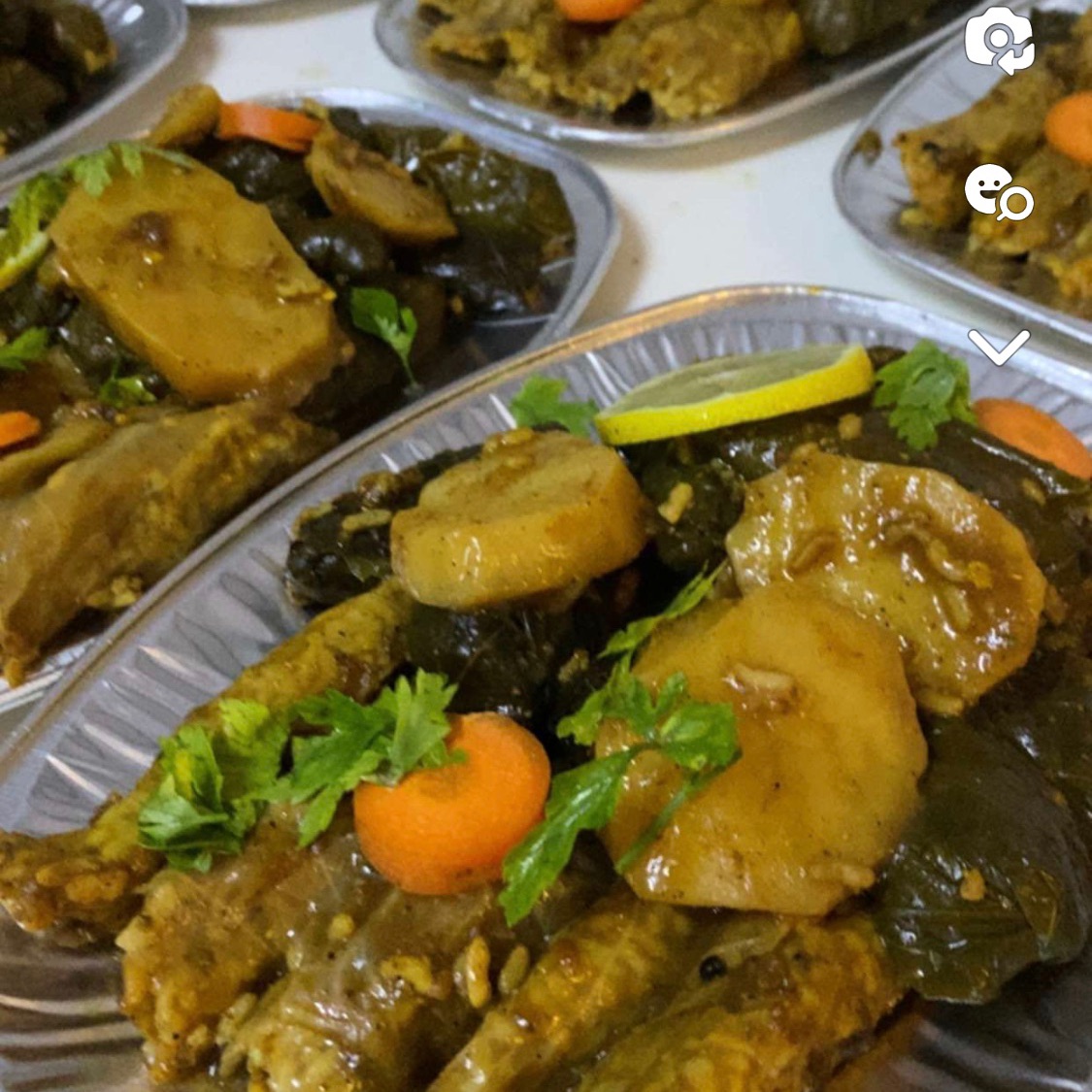 صحن مكسل ورق عنب مع ملفوف مع بطاطس