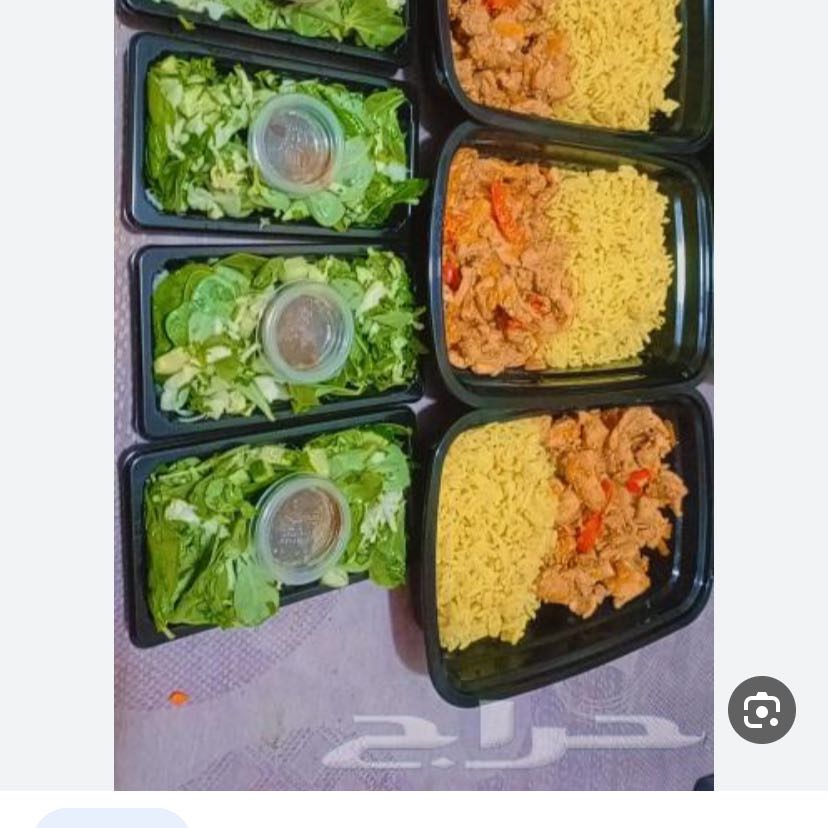 وجبات كبسات دجاج أبيض أو أحمر 
وسلطة خضار
 أو خيار بالزبادي