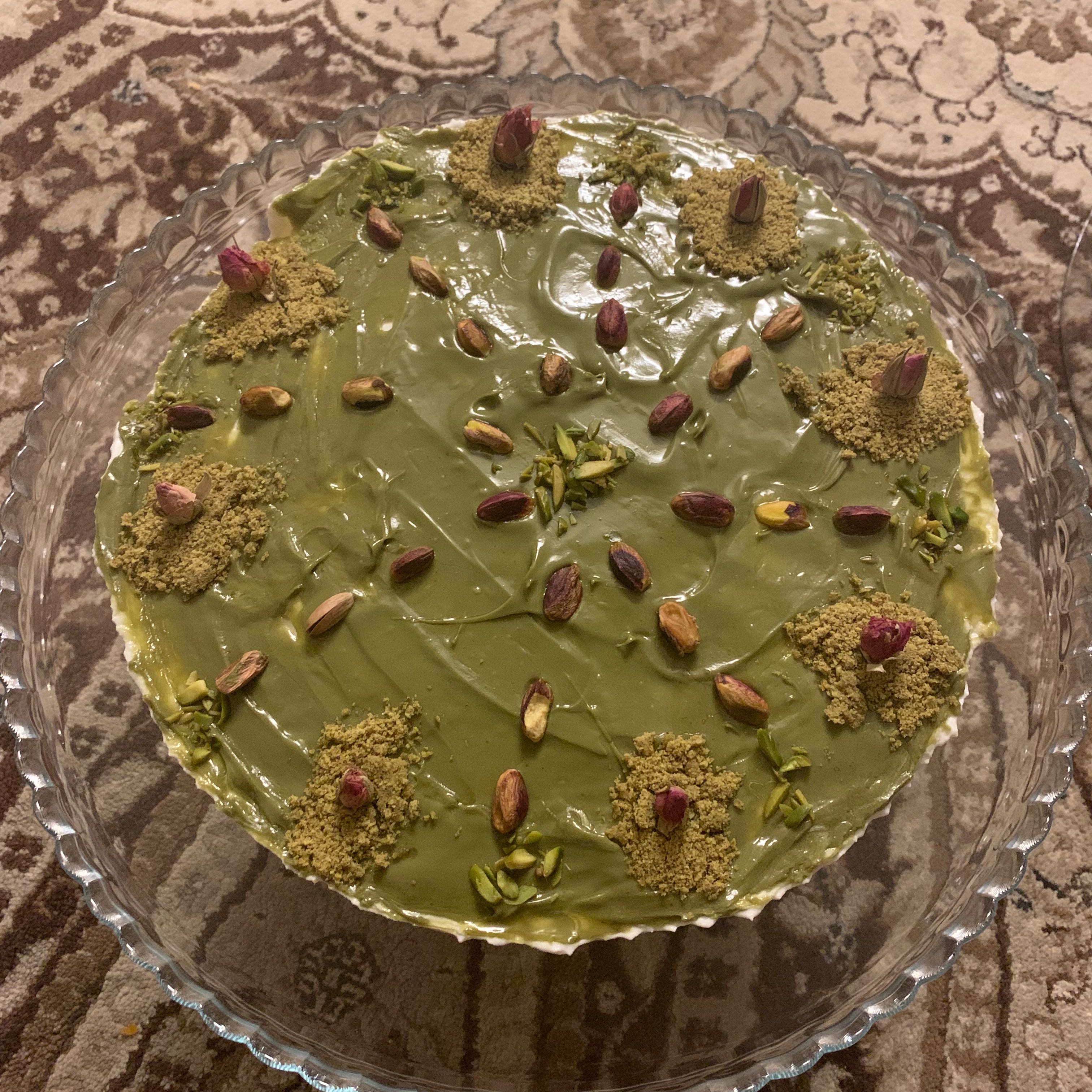 تشيز كيك بالبستاشيو مره لذيذة 😋🧁