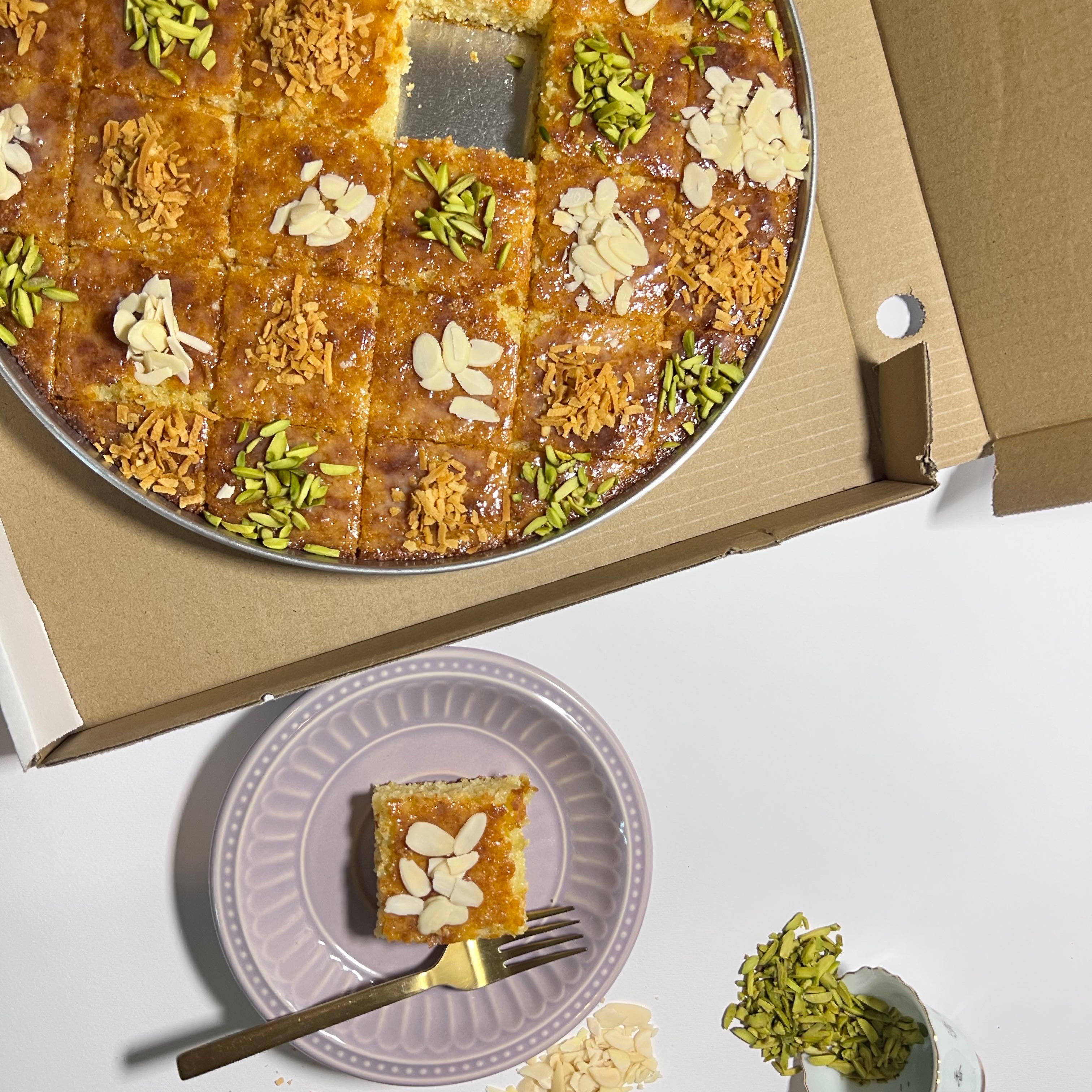 بسبوسه كلاسك بالمكسرات