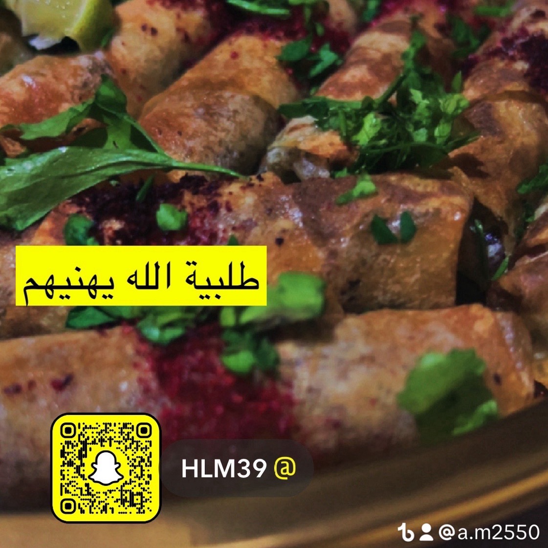 المسخن بدبس الرمان المقرمش اللذيذ مع صوص النعناع الحامض