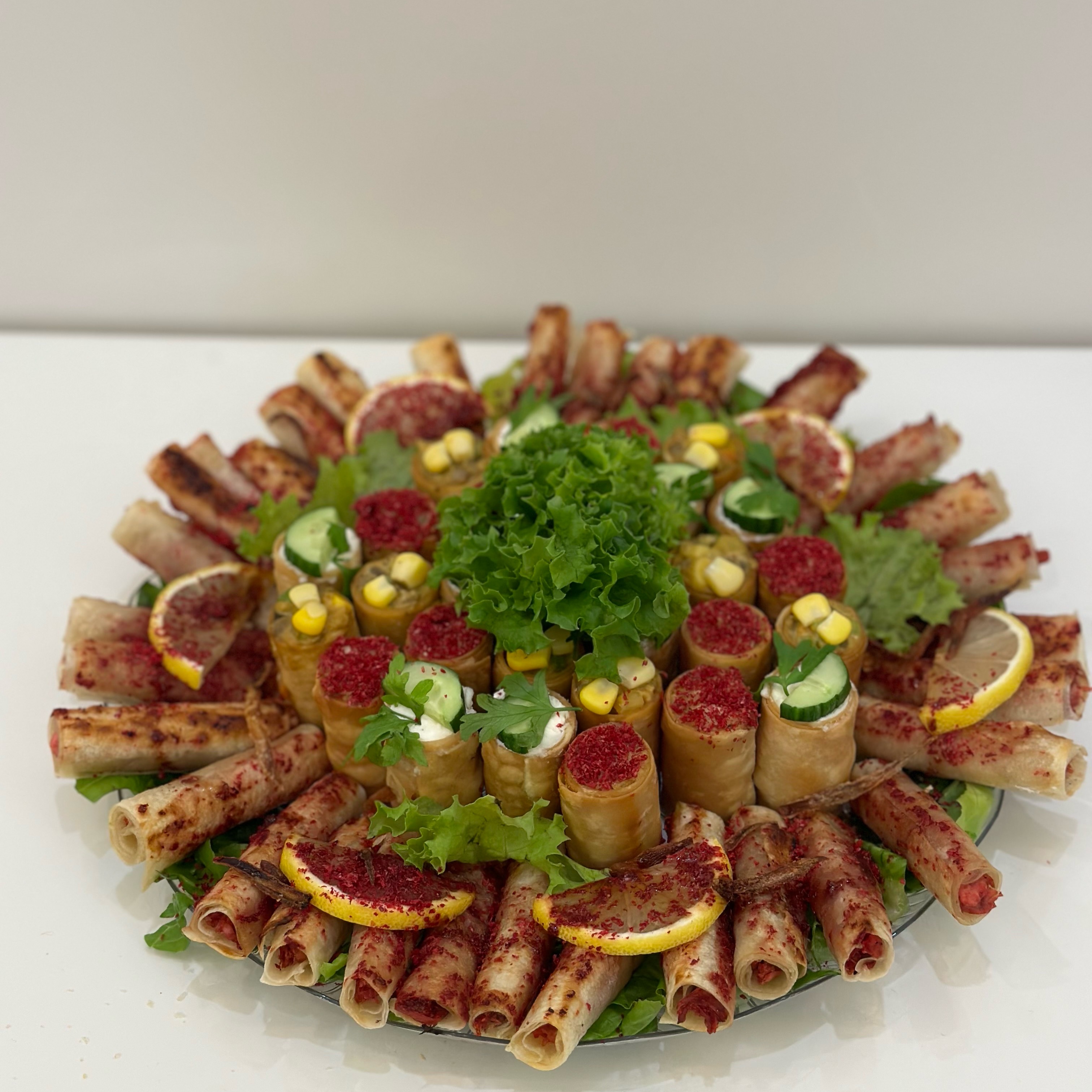 مسخن 
و
رولات مشكلة (دجاج-خضار-جبن)