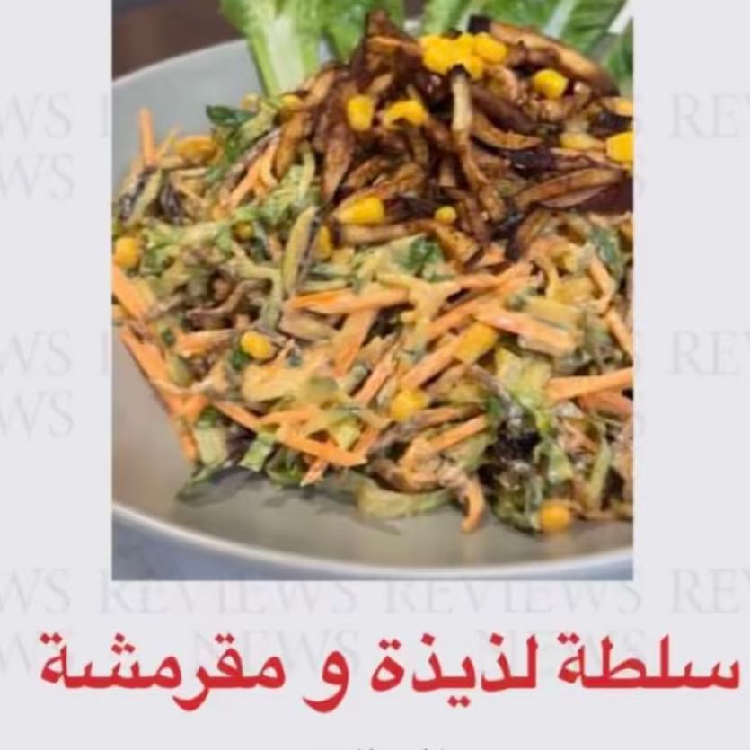 سلطه بالبطاطس والجزر والباذنجان والخس والذره
 والصوصات  بالخلطه الخاصه😋😋