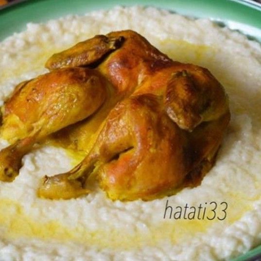 سليق بدجاج والحم