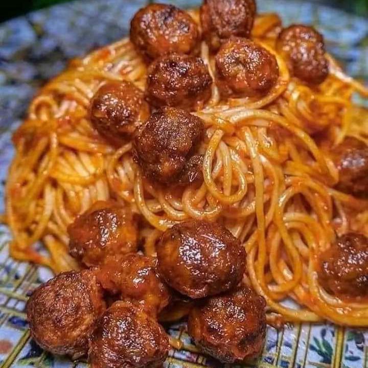 مكرونه بكرات اللحمه اللذيذه تكفي فرد