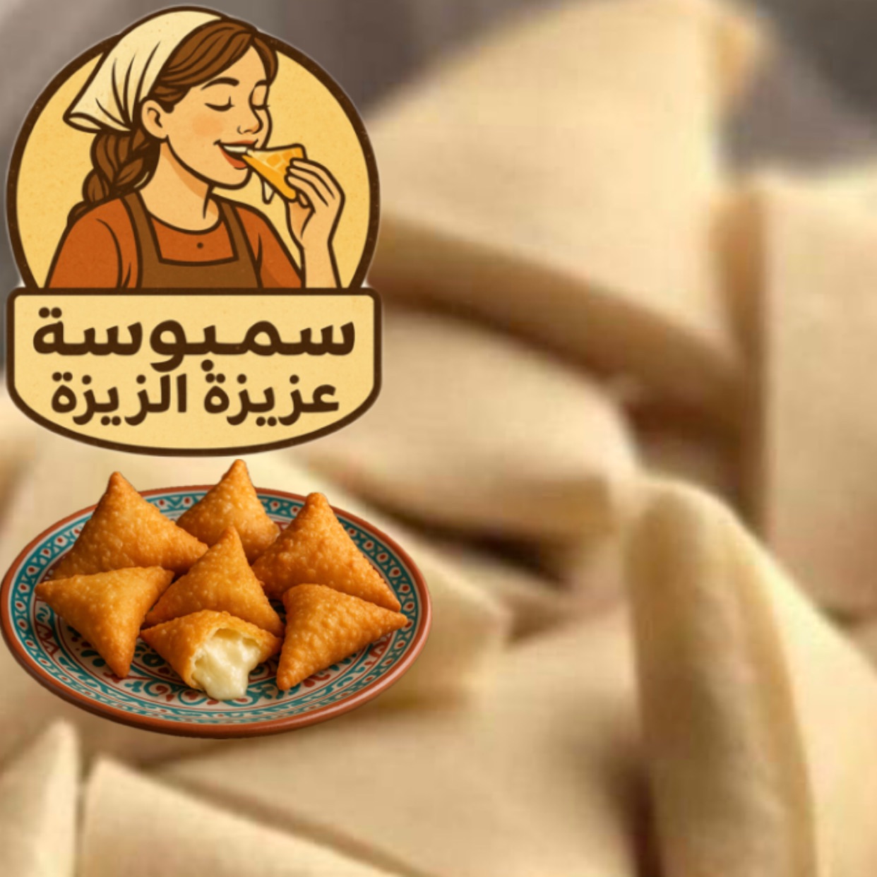 سمبوسة مفرزنه خلطة جبن خاصة تونه بخلطة مميزة جبن اصفر بالهالبينوا لحم مفروم غنم
