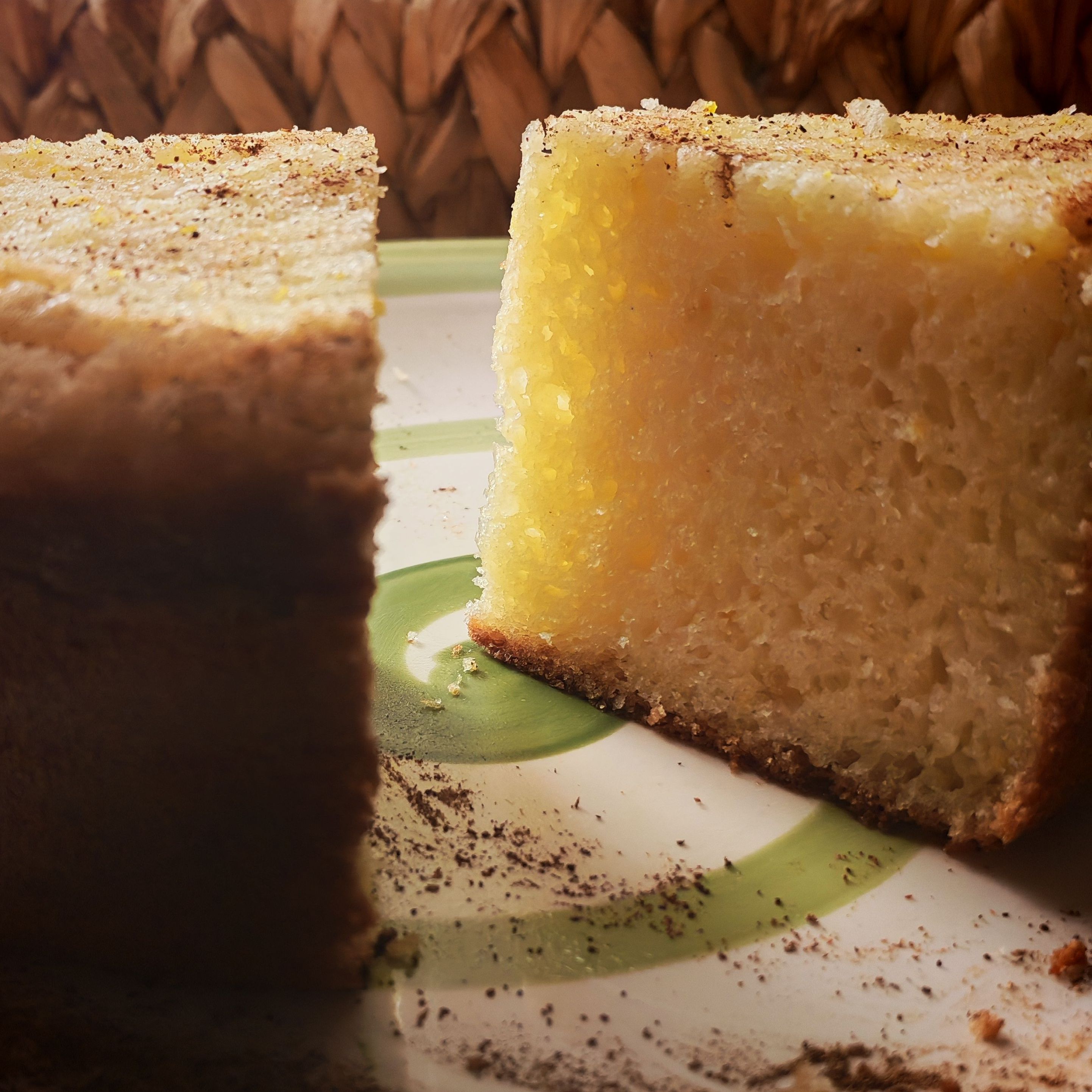 كيك برتقال القطعه