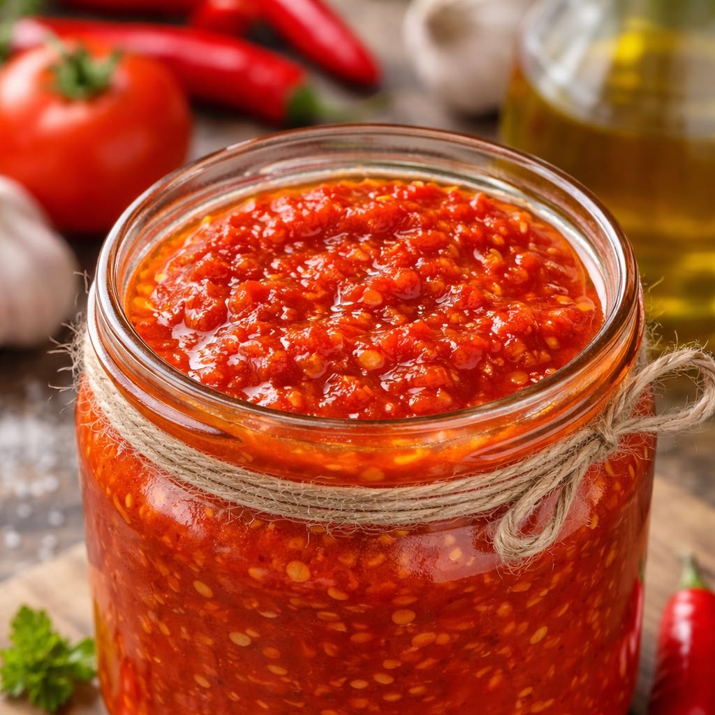 الشطة الحمراء – تورشي
شطة حمراء محضّرة من فلفل طازج مختار بعناية، بطعم حار متوازن ونكهة قوية تعطي كل وجبة لمسة جريئة.
مثالية لعشّاق الحار وتناسب مختلف الأطباق.