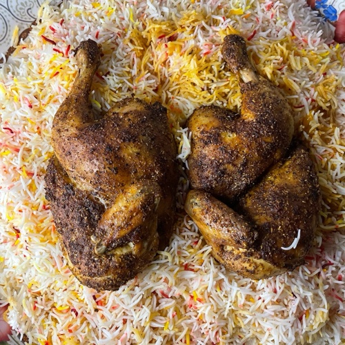 دجاج مندي بالفرن مع الرز