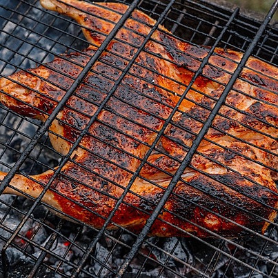 دجاج ع لفحم مع الارز