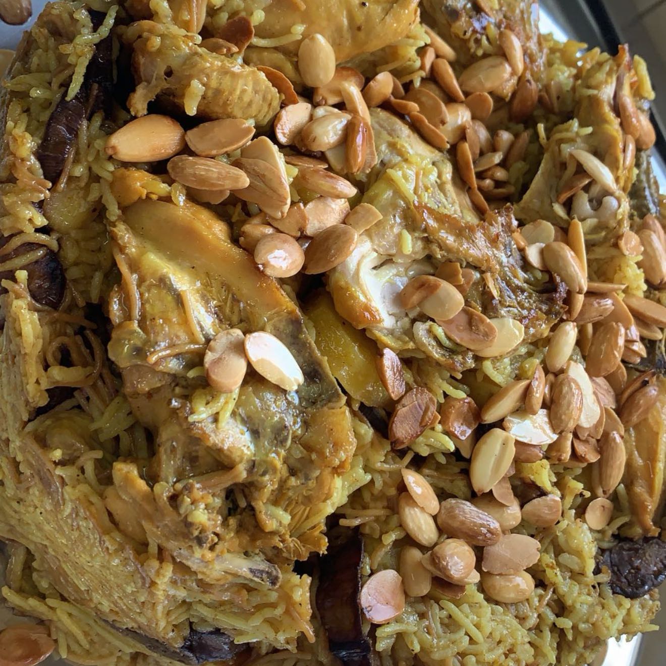 مقلوبة دجاج،لحم