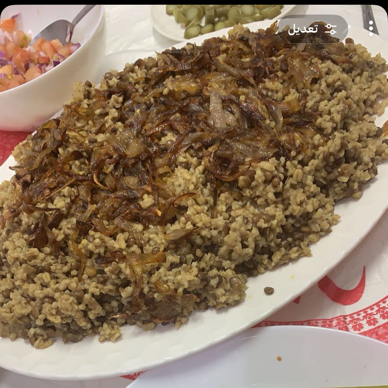 مجدرة ارز،مجدرة برغل