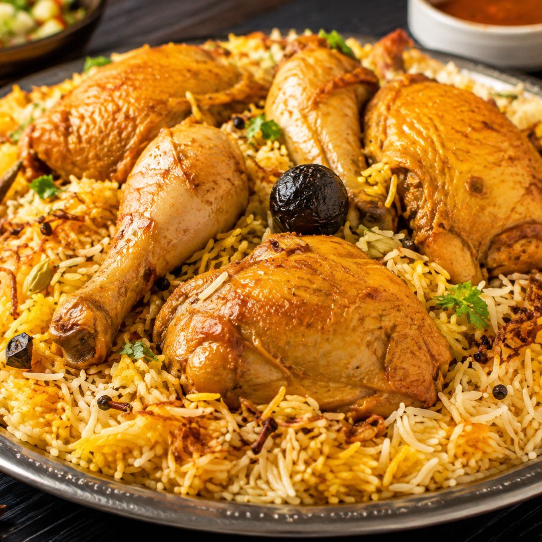 نقدم لكم كبسة دجاج شهية بطعم بيتي أصيل، مع أرز بخاري مفلفل ومتبل بأجود البهارات، محضّرة بعناية وبمذاق غني يناسب جميع الأذواق. طعم لذيذ، جودة عالية، وتحضير منزلي بكل حب ❤